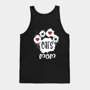 Cats Mom, Cats Lover Funny Cool Design Tank Top